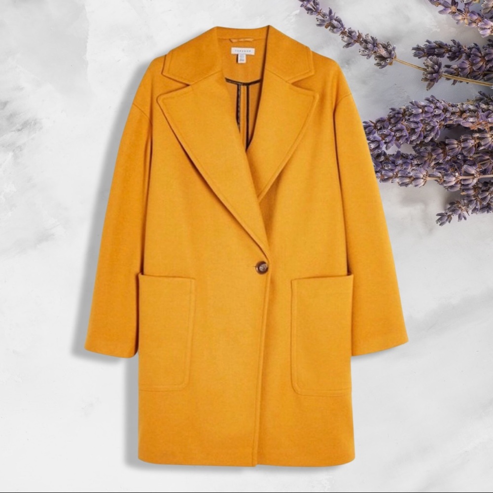 🌟HP🌟 NWT Topshop Carly Coat - Mustard